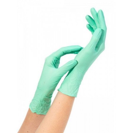 Nitrile зеленые смотровые перчатки